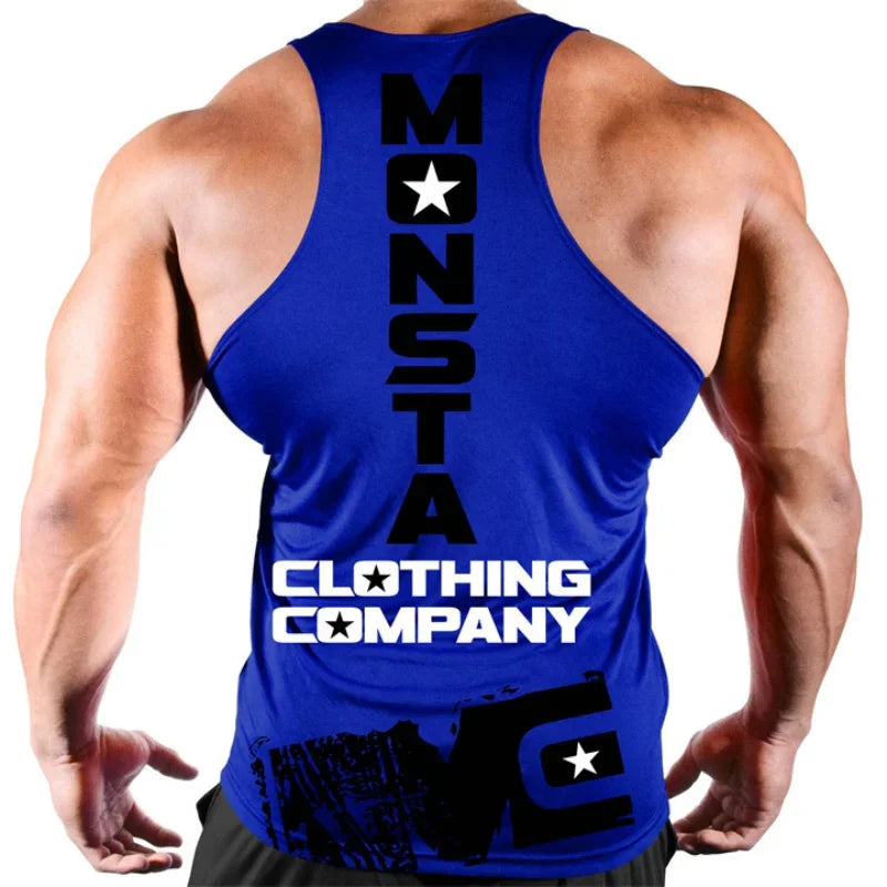 Men GYM tank top Fitness quick drying vest men's elastic sweat absorbing breathable Shirt sleeveless tops men sports vest
