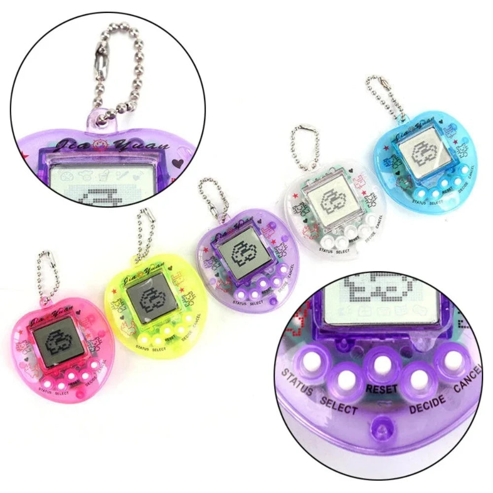 Virtual Pet Tamagotchi Toy in Russian Original German Spanish Polish Electronic Animals Kid Play Game Boy Pixel Pendant Keychain