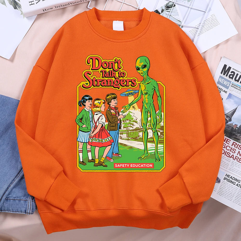 Don'T Talk To Strangers Men Women Hoody Warm Fleece Hoodies Hip Hop Autumn Sweatshirt Fashion Fleece Loose Sportswear Couple