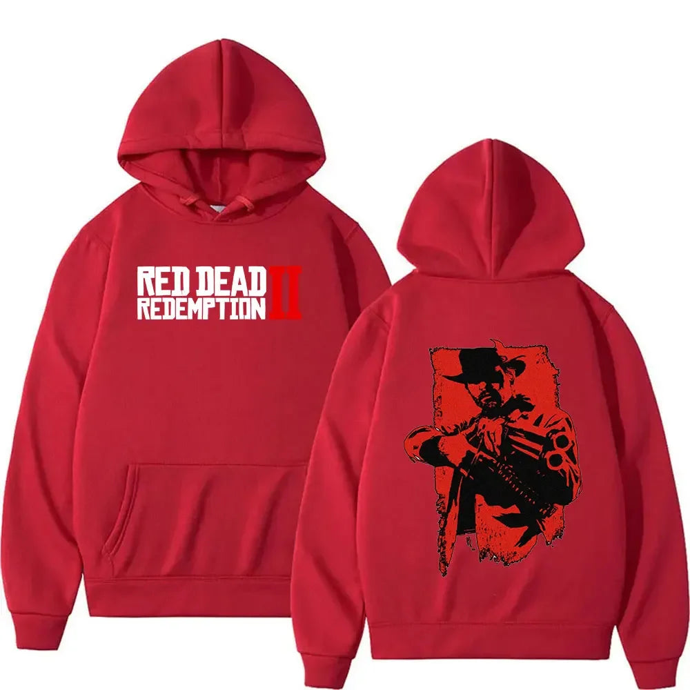 Red Dead Redemption 2 Arthur Morgan Hoodie Men Women Retro Gothic Pullover Sweatshirt Casual Fashion Oversized Hooded Streetwear