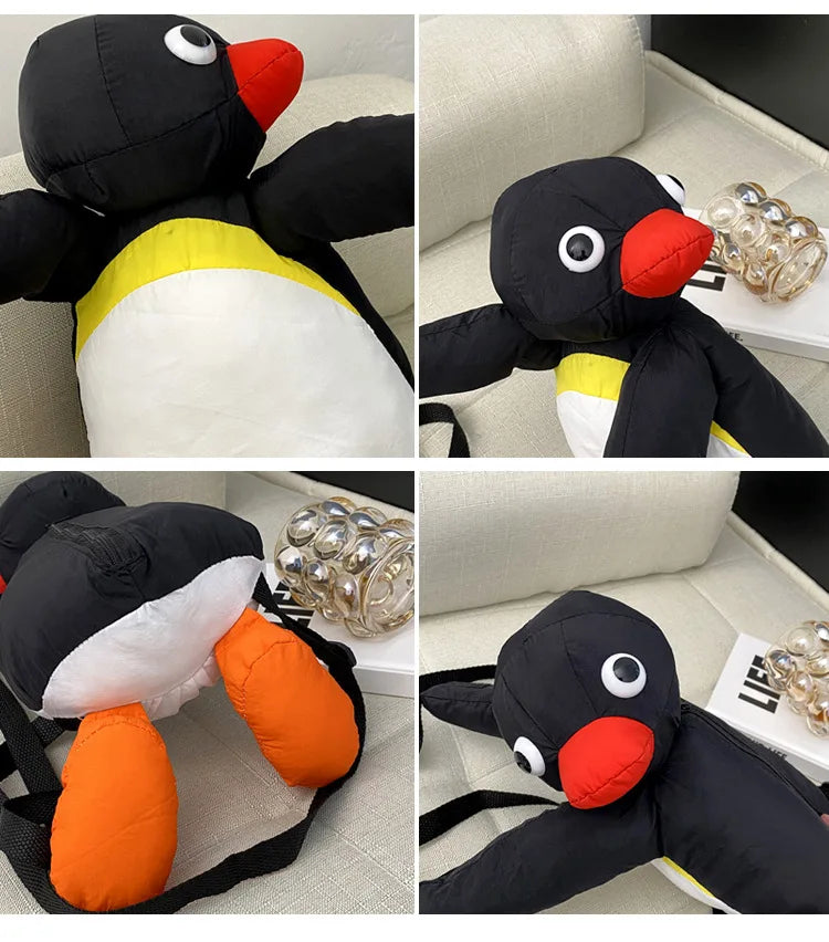 Cartoon Funny Cute Cuddle Penguin Backpack Fashion Personality Plush Doll Bag Children's Bag Shoulder Bag Mini Knapsack Bags
