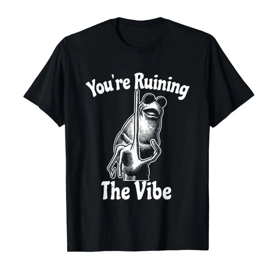 You're Ruining The Vibe Funny Marcus The Worm Meme T-shirt For Men Women 100% Cotton T Shirts Short Sleeve Tops 0928-1