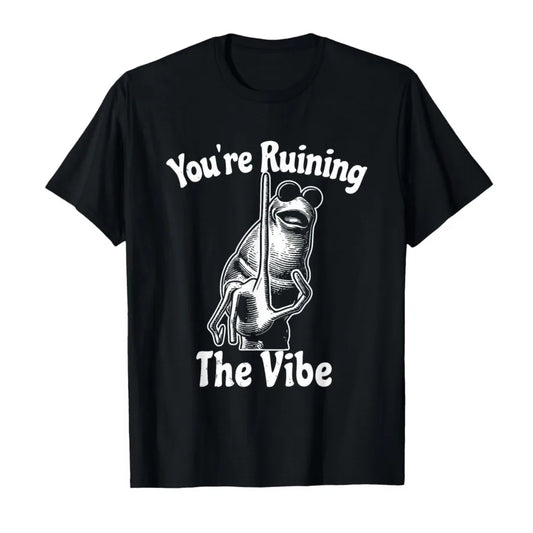 You're Ruining The Vibe Funny Marcus The Worm Meme T-shirt For Men Women 100% Cotton T Shirts Short Sleeve Tops 0928-1