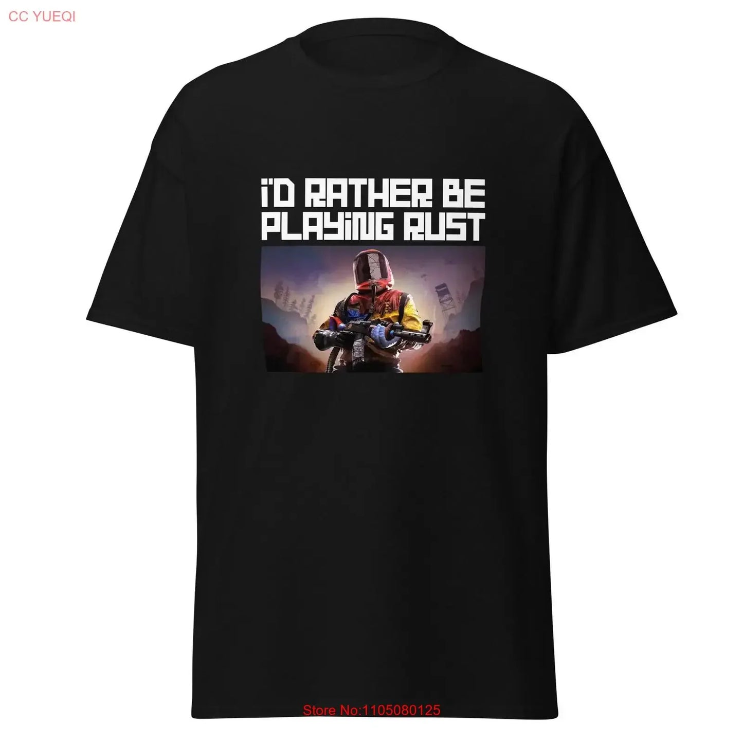 I'd Rather Be Playing Rust T Shirt Survival Game Gaming Christmas Idea vintage Washed Comfortable Versatile Slightly Stylish