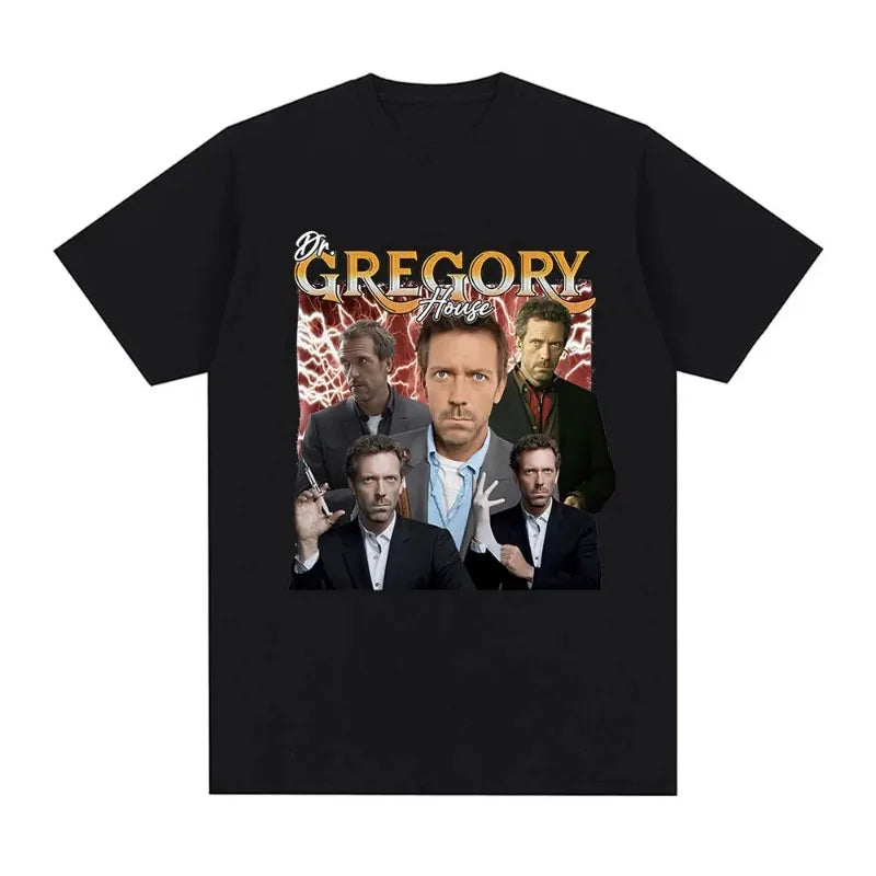 Dr Gregory House Md Funny Meme Graphic T Shirt Fashion Loose Short Sleeve T Shirts Men Women Clothing T-shirts