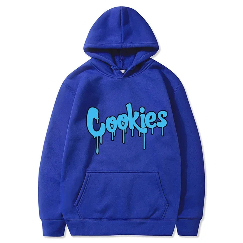 2025 New Fashion Leisure Anime Cookie Print Fleece Men's and Women's Same Style Sports Hoodie