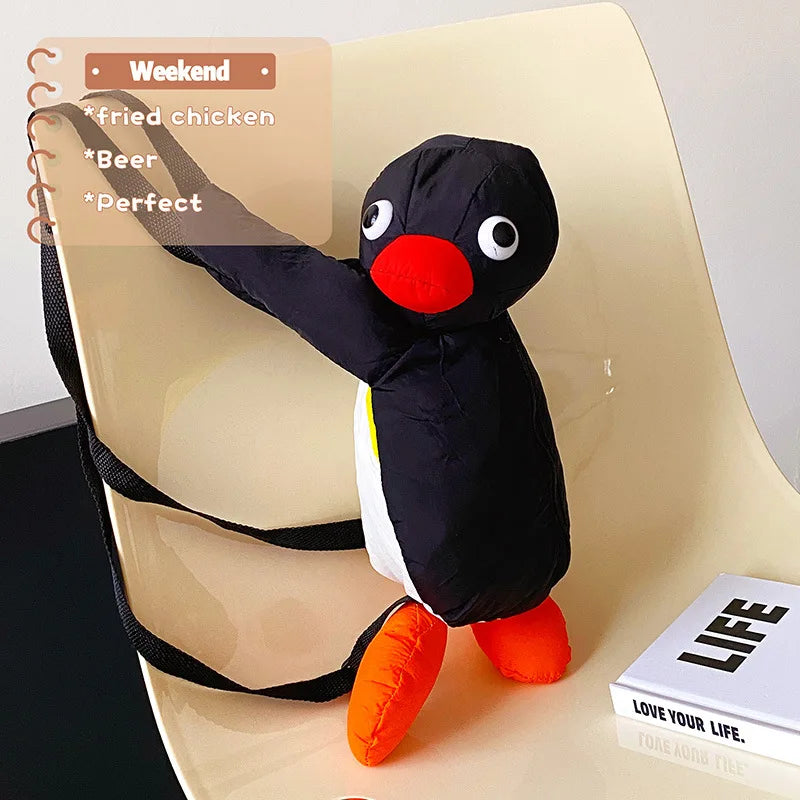Cartoon Funny Cute Cuddle Penguin Backpack Fashion Personality Plush Doll Bag Children's Bag Shoulder Bag Mini Knapsack Bags