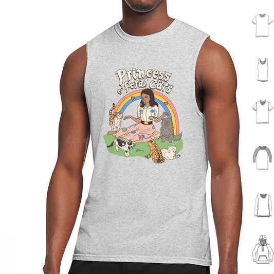Princess Of Feral Cats 2 Tank Tops Vest Sleeveless Cat Cats Kitten Kittens Memes Princess Humor Funny Kitteh Ruler Royalty