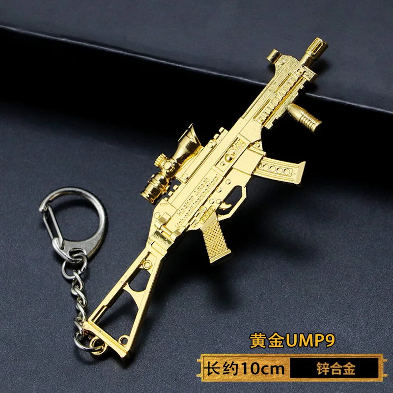 1pc Toy Gun Keychain, Alloy Toy Gun Model Pendant Car Key Chain Car Key Ring Gift For Men Boys