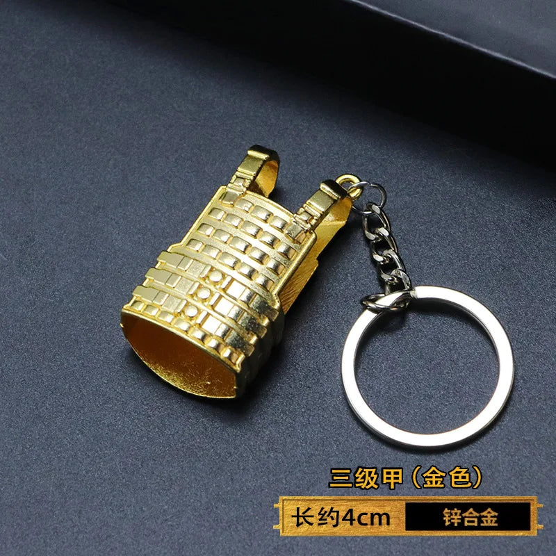 1pc Toy Gun Keychain, Alloy Toy Gun Model Pendant Car Key Chain Car Key Ring Gift For Men Boys
