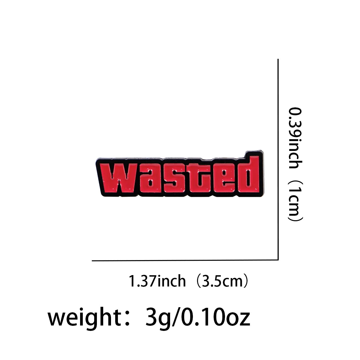 "wasted" Enamel Pin Funny Badges on Backpack Women's Brooches Hat Lapel Pins Cosplay Accessories Toys Gifts