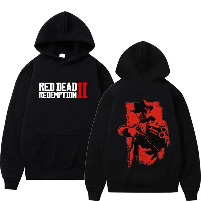 Red Dead Redemption 2 Arthur Morgan Hoodie Men Women Retro Gothic Pullover Sweatshirt Casual Fashion Oversized Hooded Streetwear