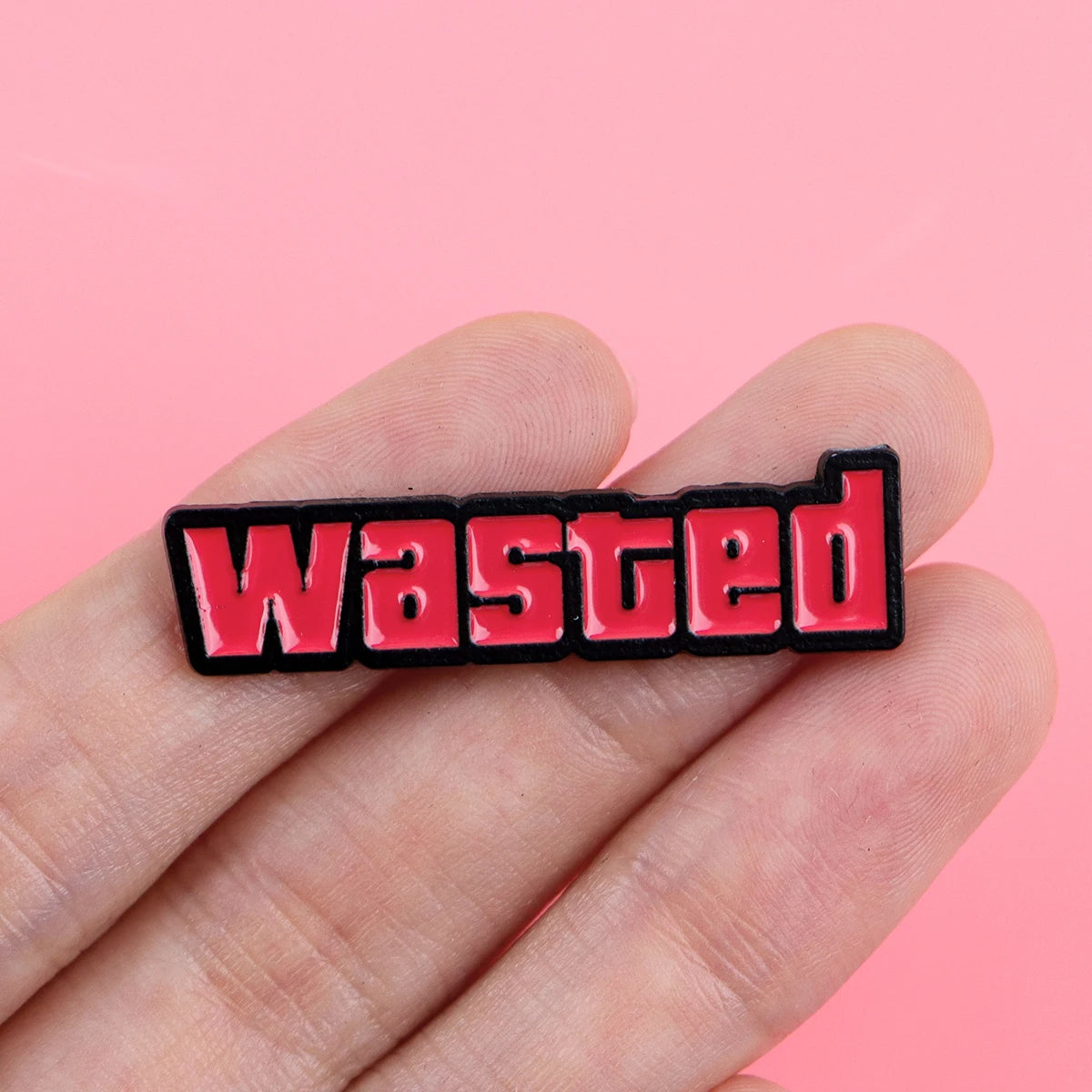 "wasted" Enamel Pin Funny Badges on Backpack Women's Brooches Hat Lapel Pins Cosplay Accessories Toys Gifts