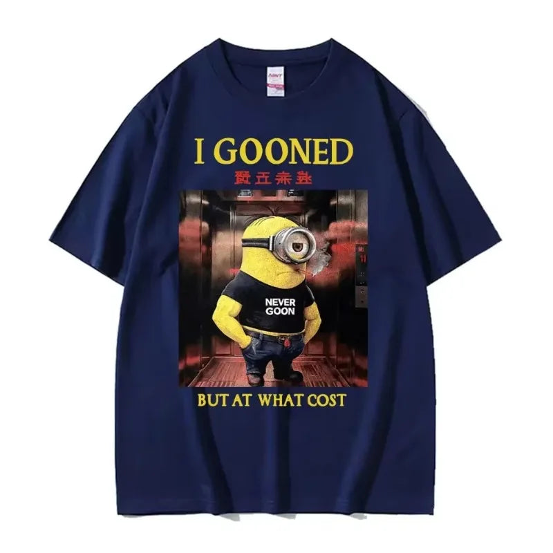 I Gooned But At What Cost Funny Meme Fashion T-shirts Casual Short Sleeve T-shirt Men Women Summer Japanese Streetwear T Shirt