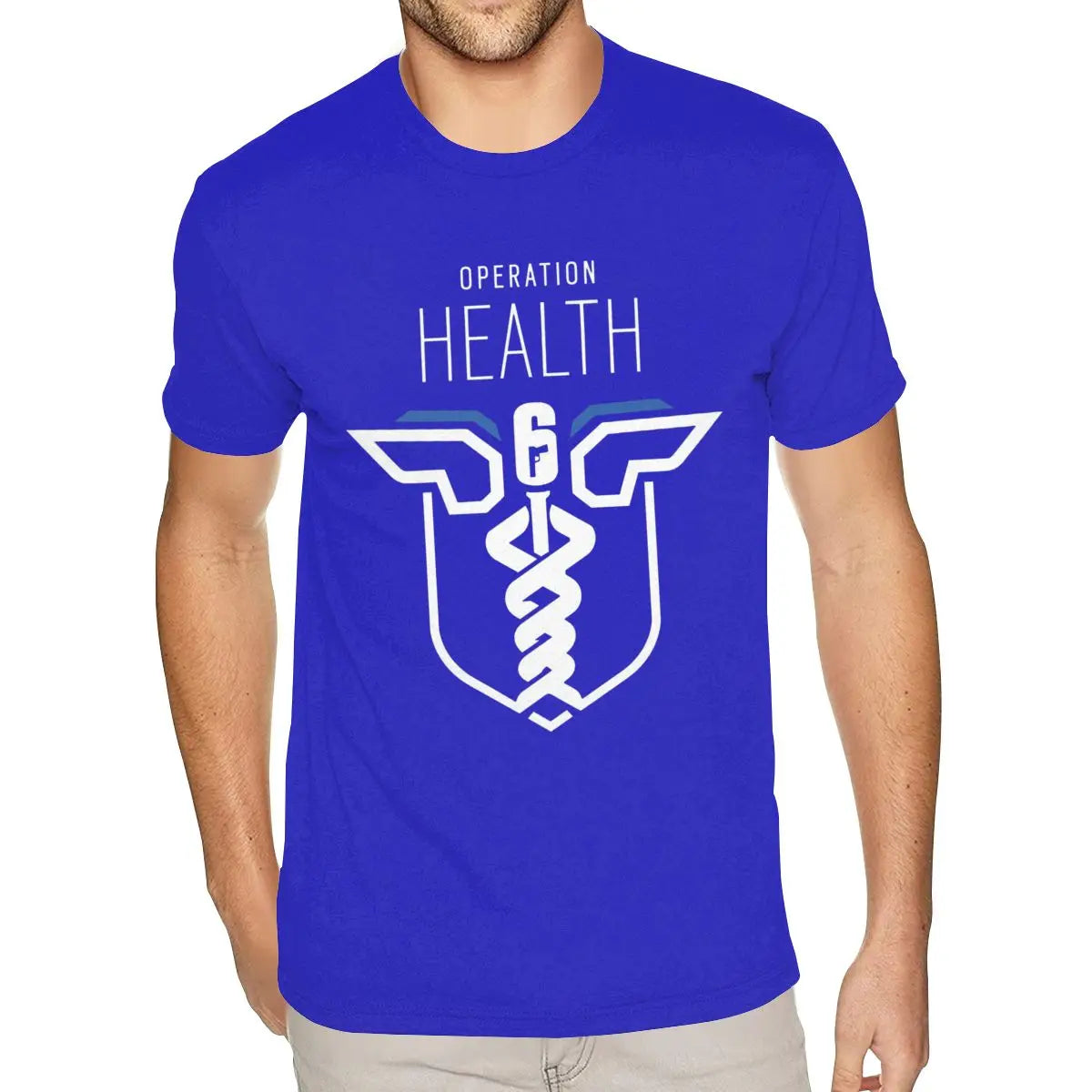 Harajuku Rainbow Six Siege Tees for Men Custom Print Short Sleeved Cotton Black O Neck Tee Shirt