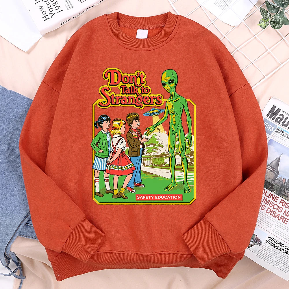 Don'T Talk To Strangers Men Women Hoody Warm Fleece Hoodies Hip Hop Autumn Sweatshirt Fashion Fleece Loose Sportswear Couple