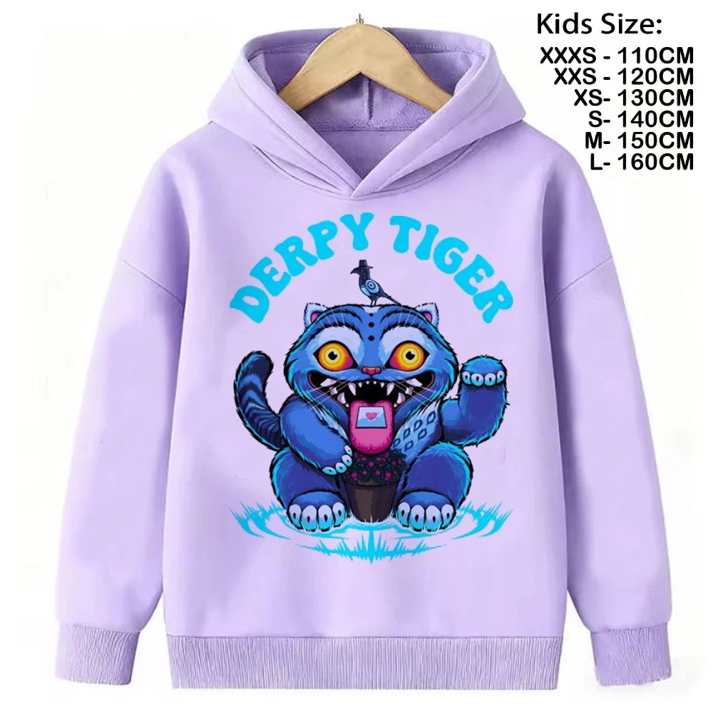 KPop Demon Hunters Hoodies Teenage Girls Boys Rumi KPop Demon Hunters Hoody Autumn Casual Long Sleeve Children Clothing