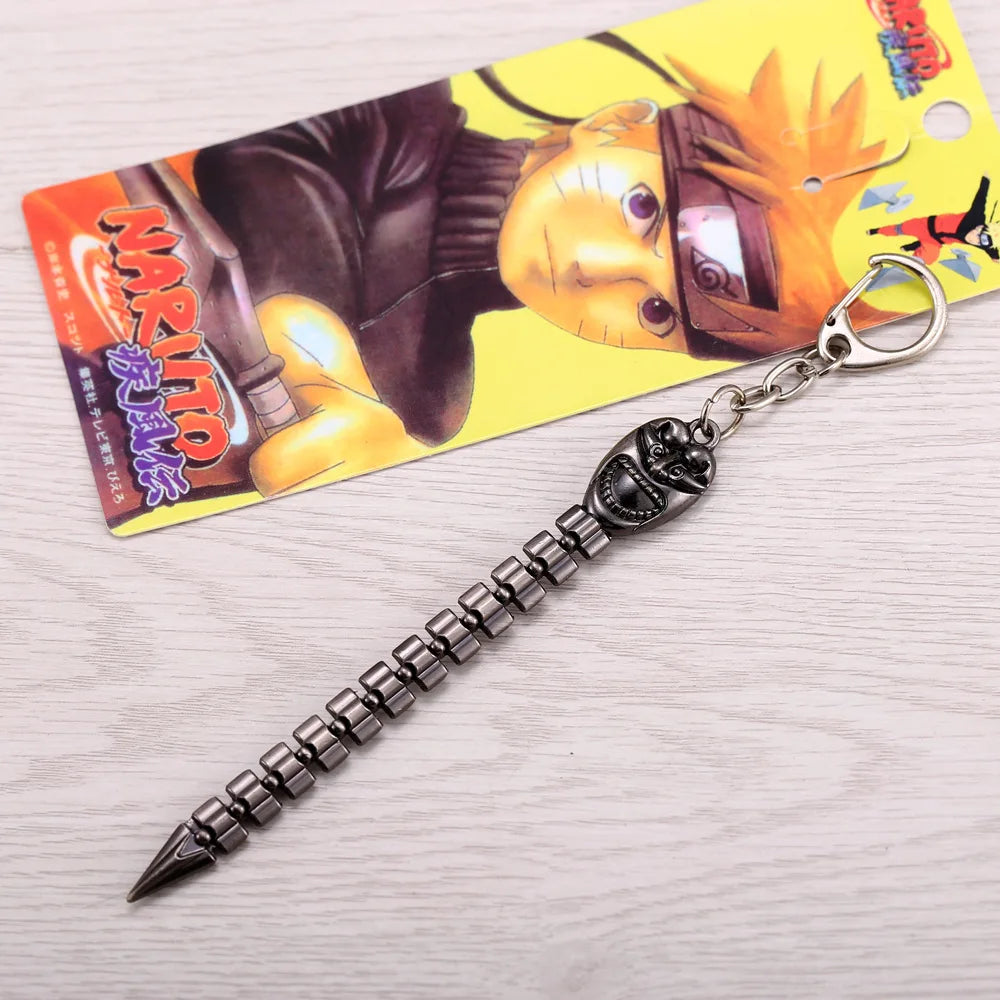 Anime Keychain Sasuke Key Chain Pendant Akatsuki Key Holder Charm Figure Chaveiro Jewelry Souvenir Gift for Fans