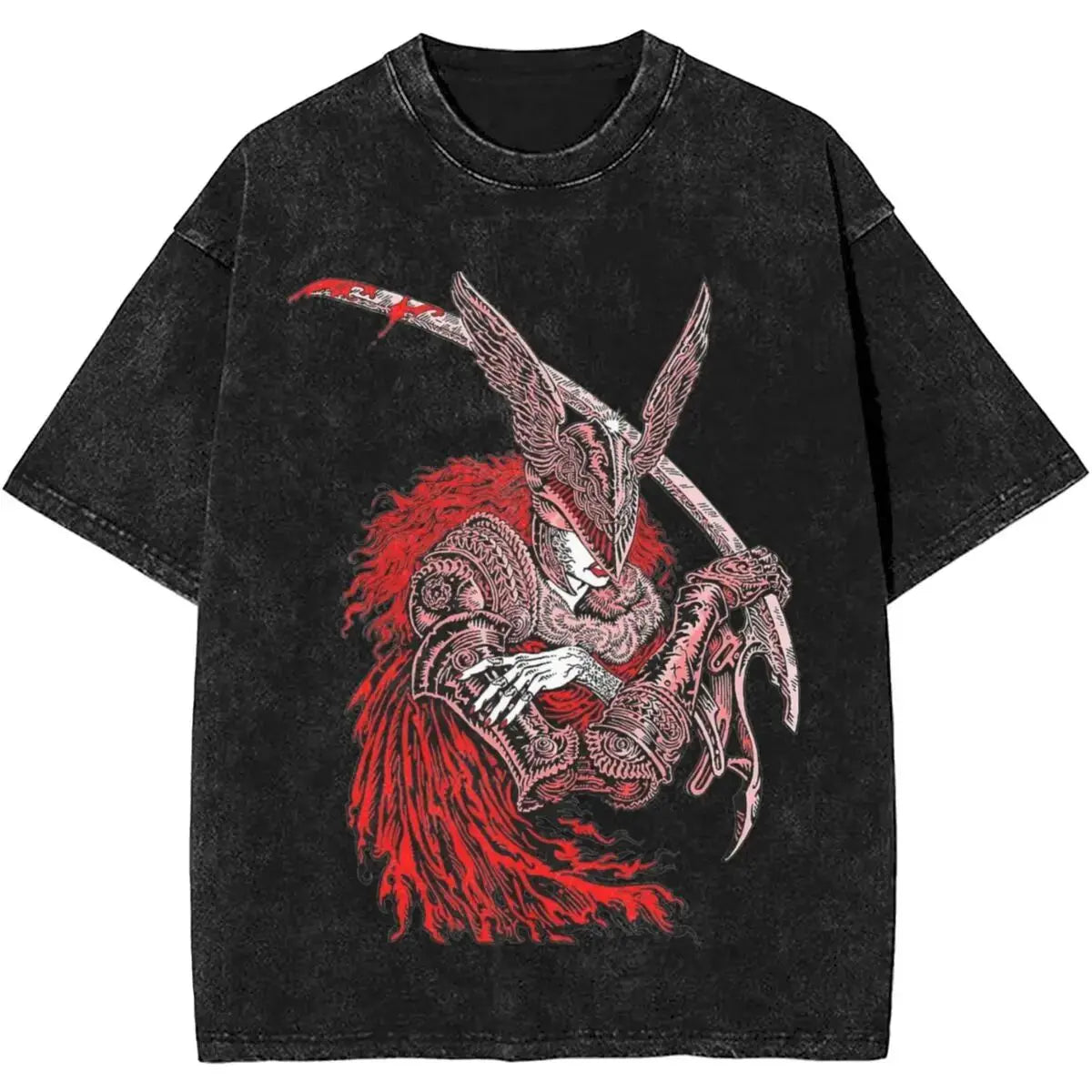 Malenia Blade Of Miquella Washed Short sleeved round neck Y2k shirt Men Clothing New in Top & Tees Mens T-Shirt  Camisetas 61352