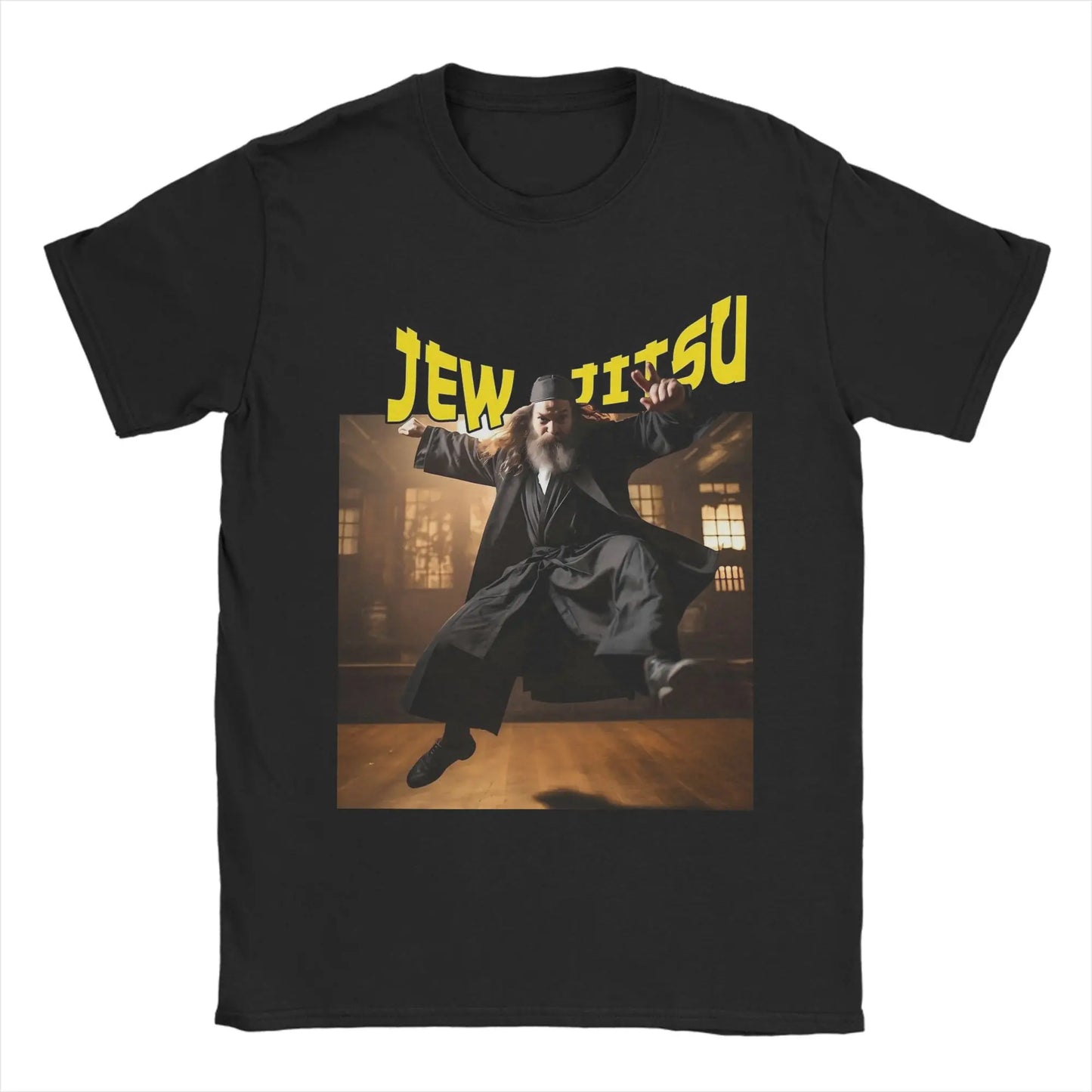 Jew-Jitsu Jewish Meme T-Shirts Men  Funny  Tee Shirt Round Collar Short Sleeve T Shirt  Clothes