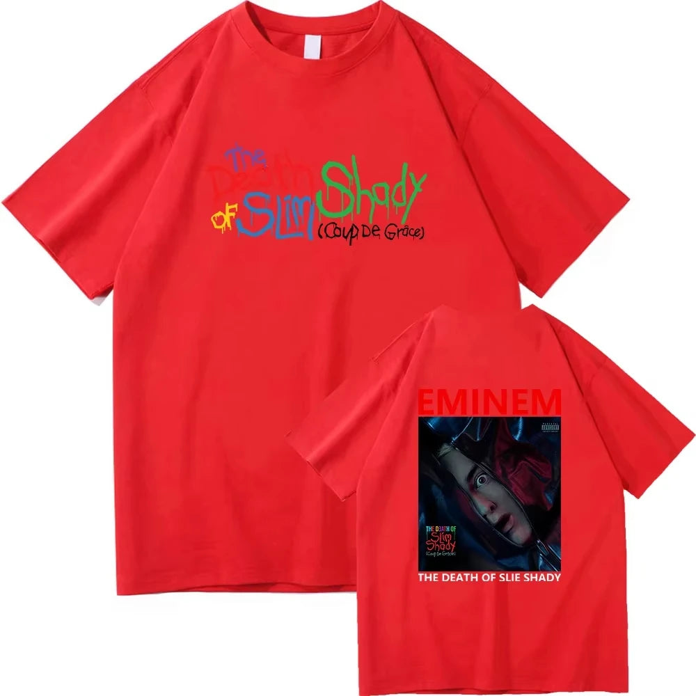 Eminem The Death of Slim Shady T Shirt Fashion Women Aesthetic Graphic T-Shirt Unisex High Quality Retro Tees Shirts