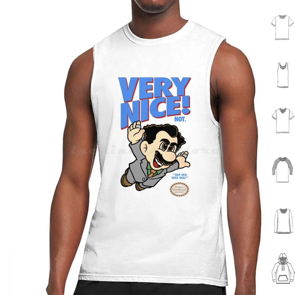 Very Nice! Not. Tank Tops Print Cotton Sasha Baron Cohen Funny Gaming