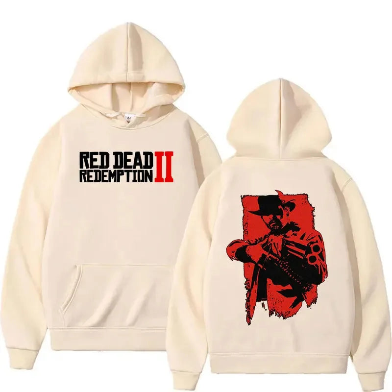 Red Dead Redemption 2 Arthur Morgan Hoodie Men Women Retro Gothic Pullover Sweatshirt Casual Fashion Oversized Hooded Streetwear