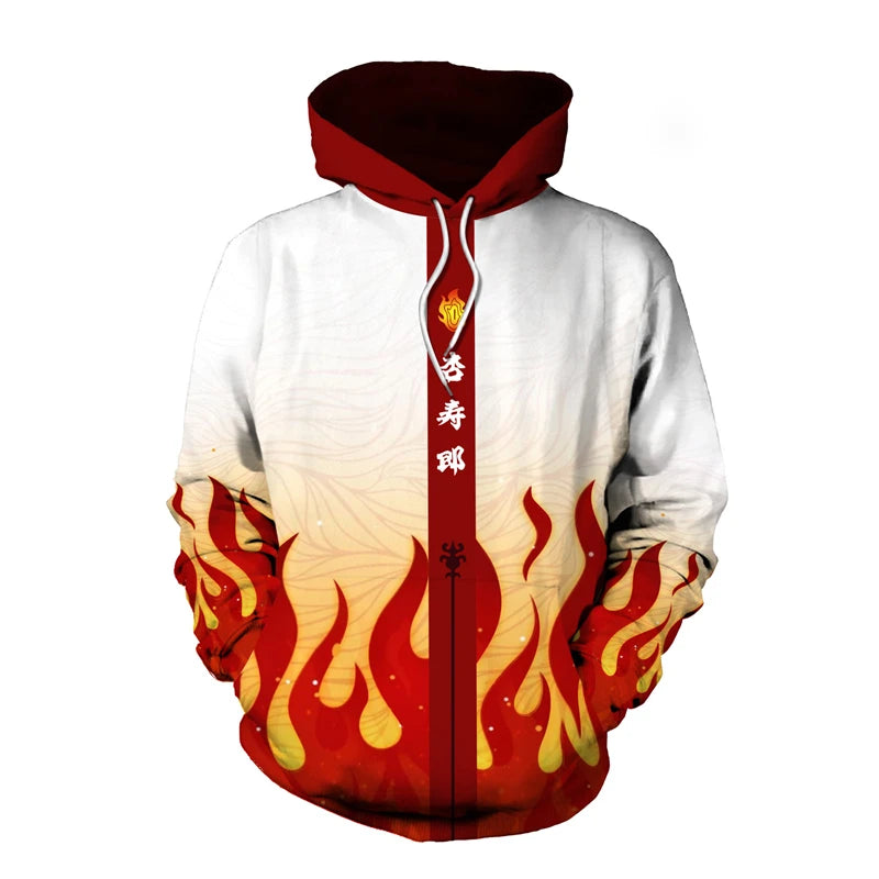 Anime Demon Slayer Kimetsu No Yaiba 3D Hoodie Sweatshirts Demon Slayer Agatsuma Zenitsu Tomioka Giyuu New Autumn Cosplay Tops