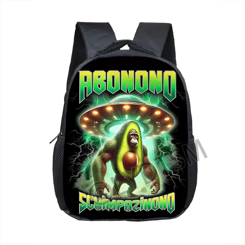 12inch Funny Italian Brainrot Small Backpack for 2-4 Years Old Tralalero Tralala Kids Baby Cartoon School Bags Children Bookbag
