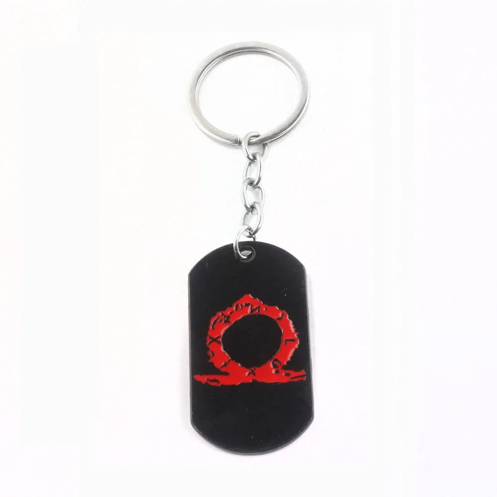New God of War 5 Ragnarok Keychain Thor's Hammer Mjolnir Key Chain Levitan's Axe Keyring Blades of Exile Chaos Game Accessories