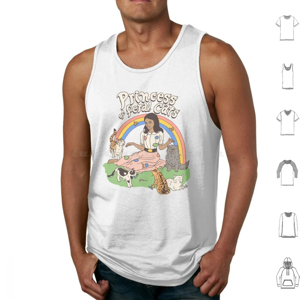 Princess Of Feral Cats 2 Tank Tops Vest Sleeveless Cat Cats Kitten Kittens Memes Princess Humor Funny Kitteh Ruler Royalty