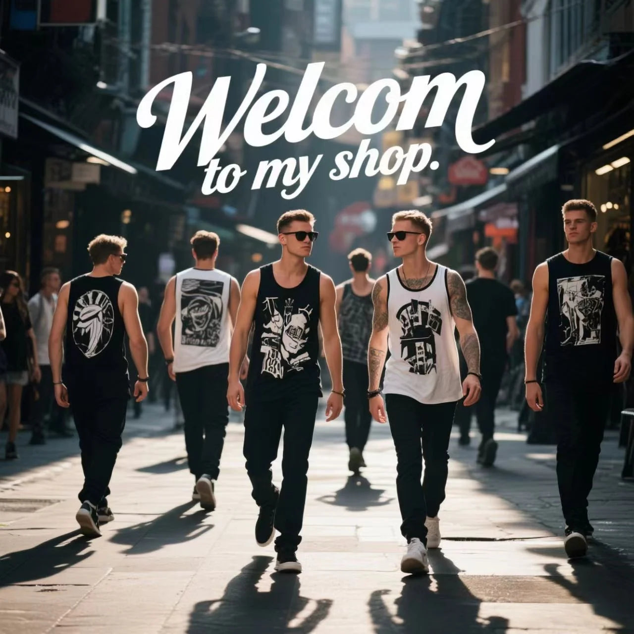 Men's Sleeveless Cotton Vest with Vibrant Beach Palm Patterned Print Casual Crew Neck Summer T-Shirt Gym Workout Outdoor Top
