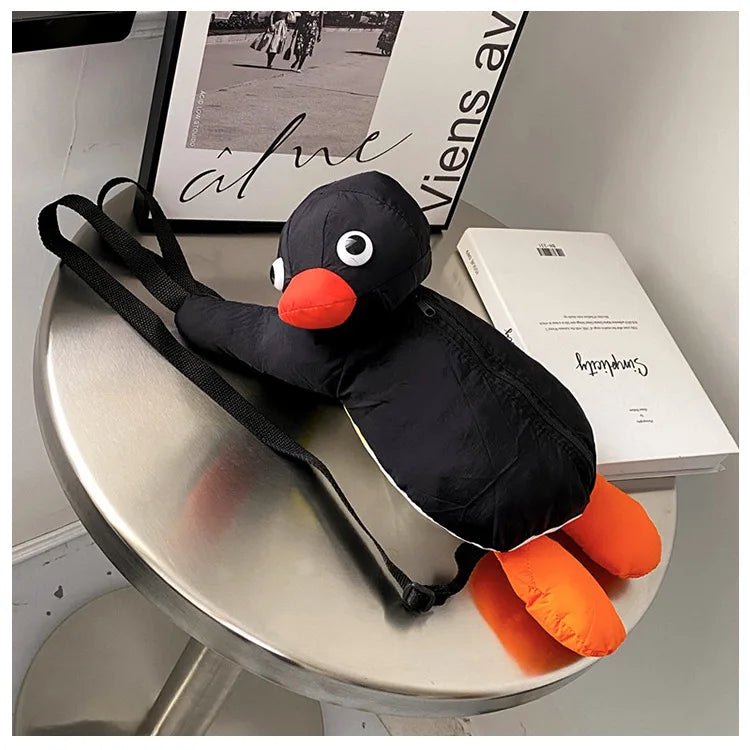 Cartoon Funny Cute Cuddle Penguin Backpack Fashion Personality Plush Doll Bag Children's Bag Shoulder Bag Mini Knapsack Bags