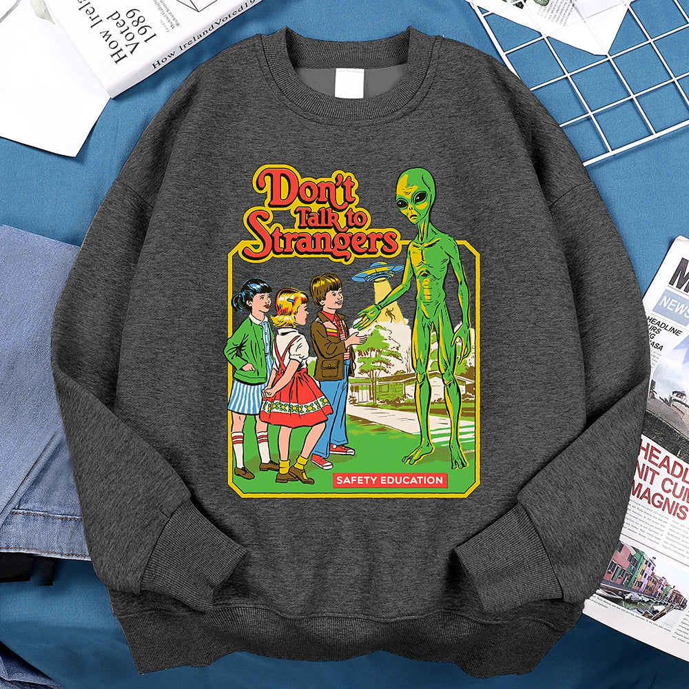 Don'T Talk To Strangers Men Women Hoody Warm Fleece Hoodies Hip Hop Autumn Sweatshirt Fashion Fleece Loose Sportswear Couple