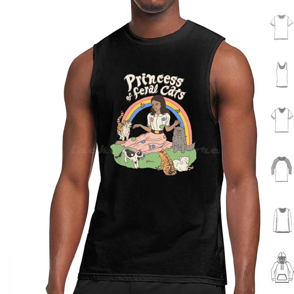 Princess Of Feral Cats 2 Tank Tops Vest Sleeveless Cat Cats Kitten Kittens Memes Princess Humor Funny Kitteh Ruler Royalty