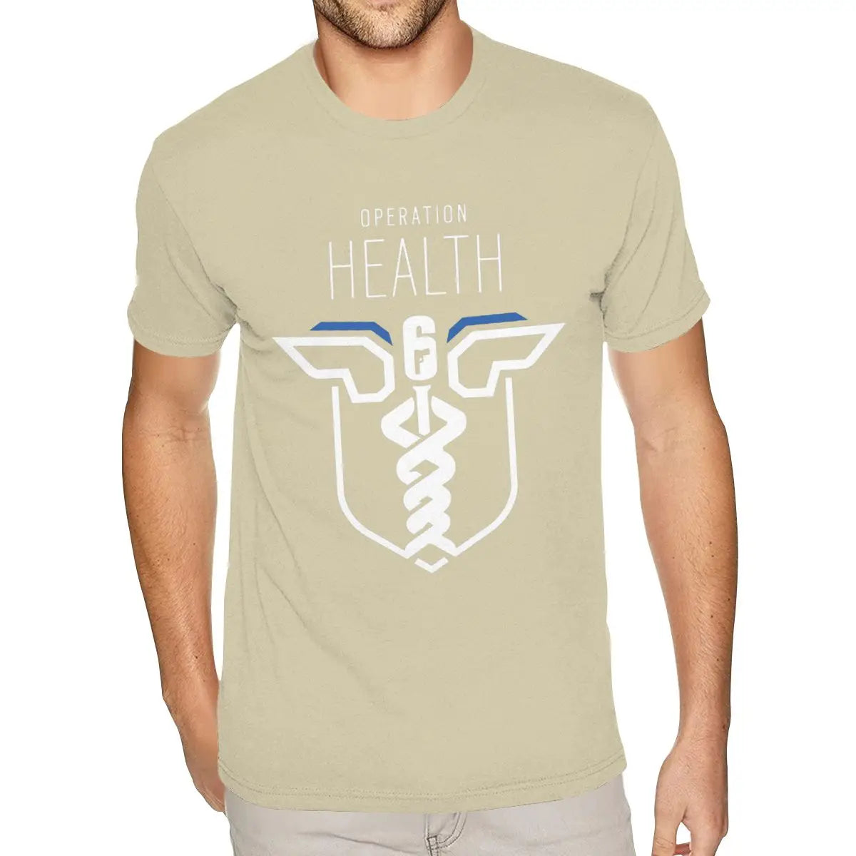 Harajuku Rainbow Six Siege Tees for Men Custom Print Short Sleeved Cotton Black O Neck Tee Shirt