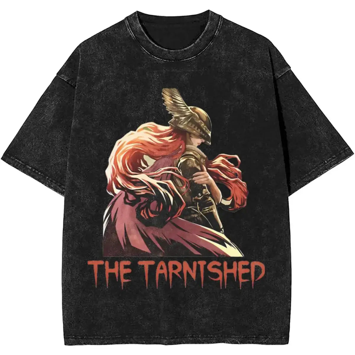 Malenia Blade Of Miquella Washed Short sleeved round neck Y2k shirt Men Clothing New in Top & Tees Mens T-Shirt  Camisetas 61352