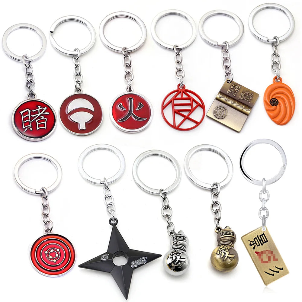 Anime Keychain Sasuke Key Chain Pendant Akatsuki Key Holder Charm Figure Chaveiro Jewelry Souvenir Gift for Fans