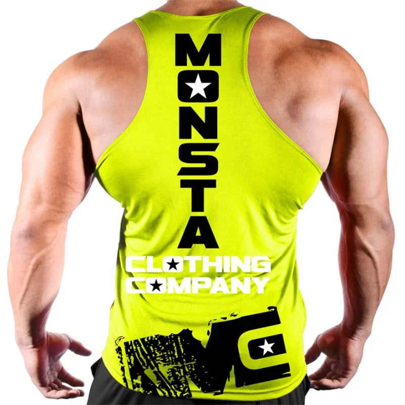 Men GYM tank top Fitness quick drying vest men's elastic sweat absorbing breathable Shirt sleeveless tops men sports vest