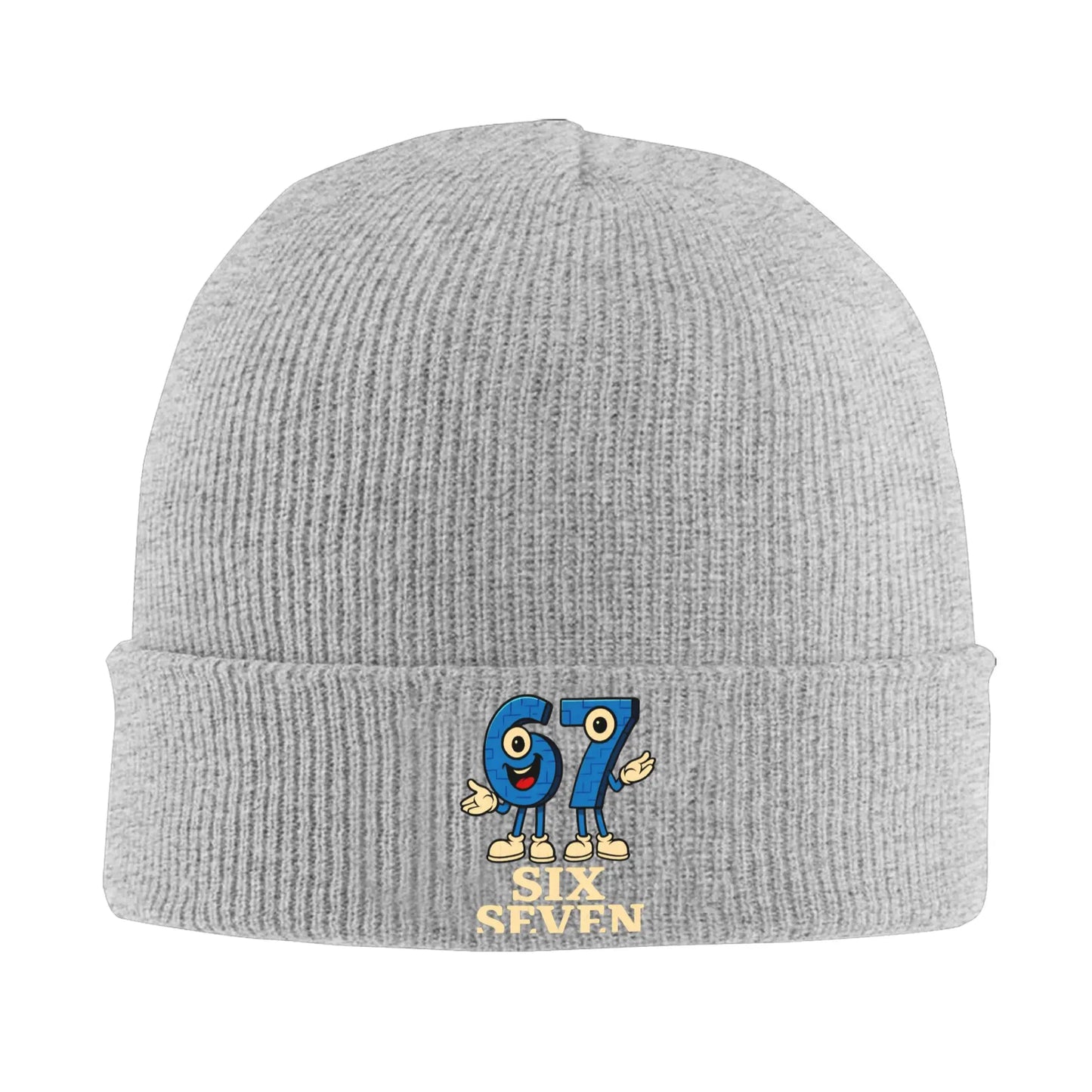 Women Men Knit Cuff Beanie 67 Six Seven 6-7 - Funny Italian Brainrot Kids Meme 12 Warm Skullies Knitted Caps Beanies Skullies