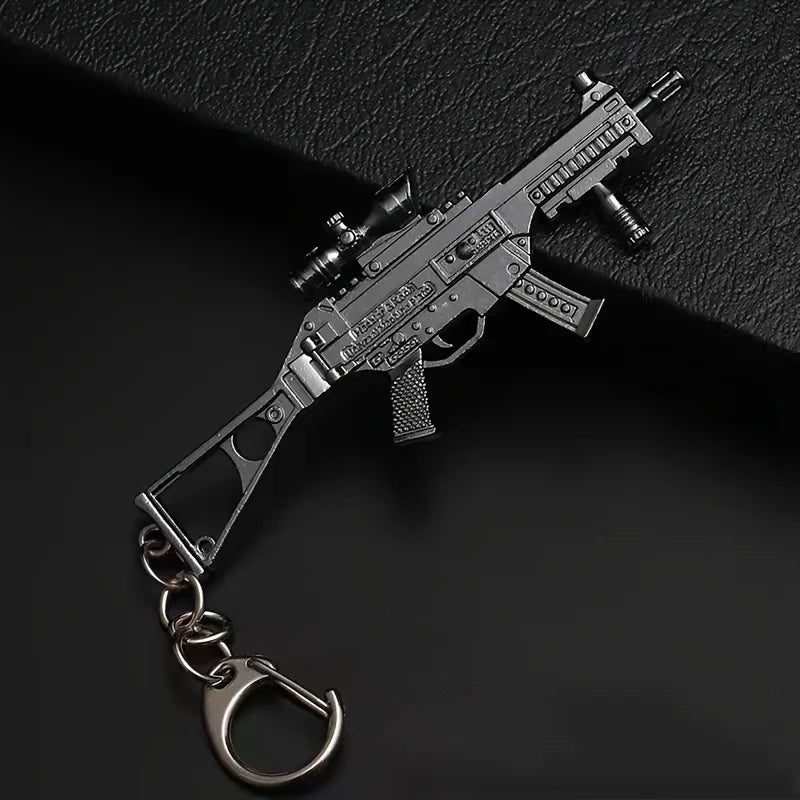 1pc Toy Gun Keychain, Alloy Toy Gun Model Pendant Car Key Chain Car Key Ring Gift For Men Boys