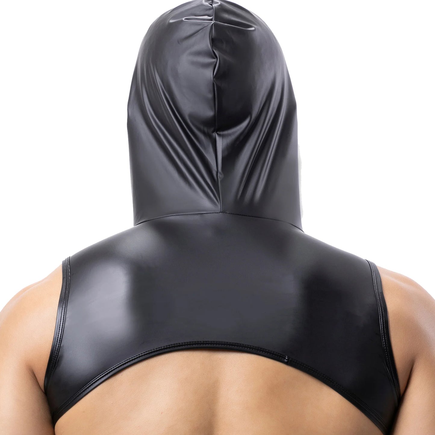 Men's Muscle Tank Top Vest Man Sexy Hooded Clothing Clubwear Stage Costume Crop Tops Performance Sleeveless Tank Tops Fitness