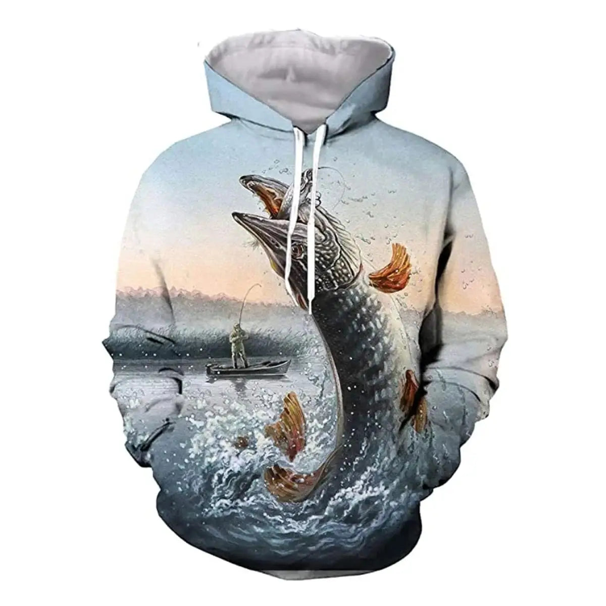 3D Printed Tuna Fishing Pattern Men's Hoodie Harajuku Street Sweatshirt Unisex Casual Pullover Autumn Jacket Essential Sportswea