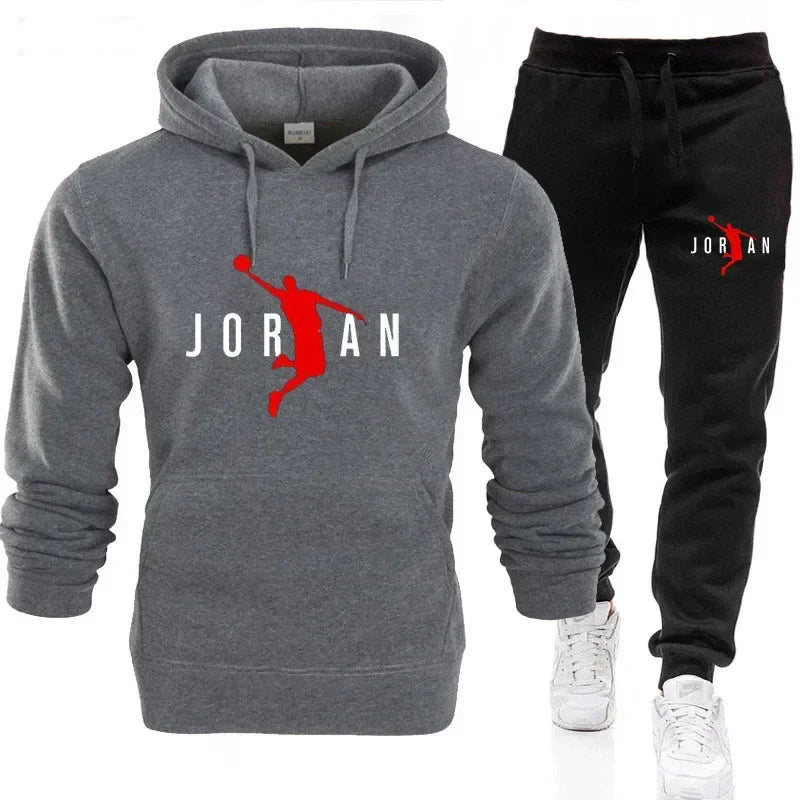 Autumn and Winter Men's Sports Hoodies and Sweatpants, Casual Plus-size Men's Suits 2025 Outdoor Jogging and Fitness Sets