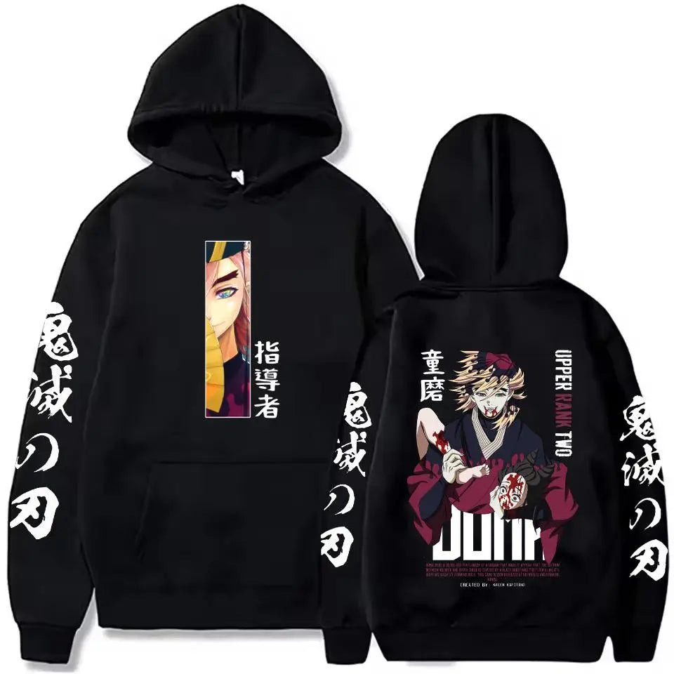 New Hot Selling Men's Hoodie Autumn And Winter Demon Slayer Uzui Tengen Anime Character Print Sweatshirt Street Retro Unisex Top