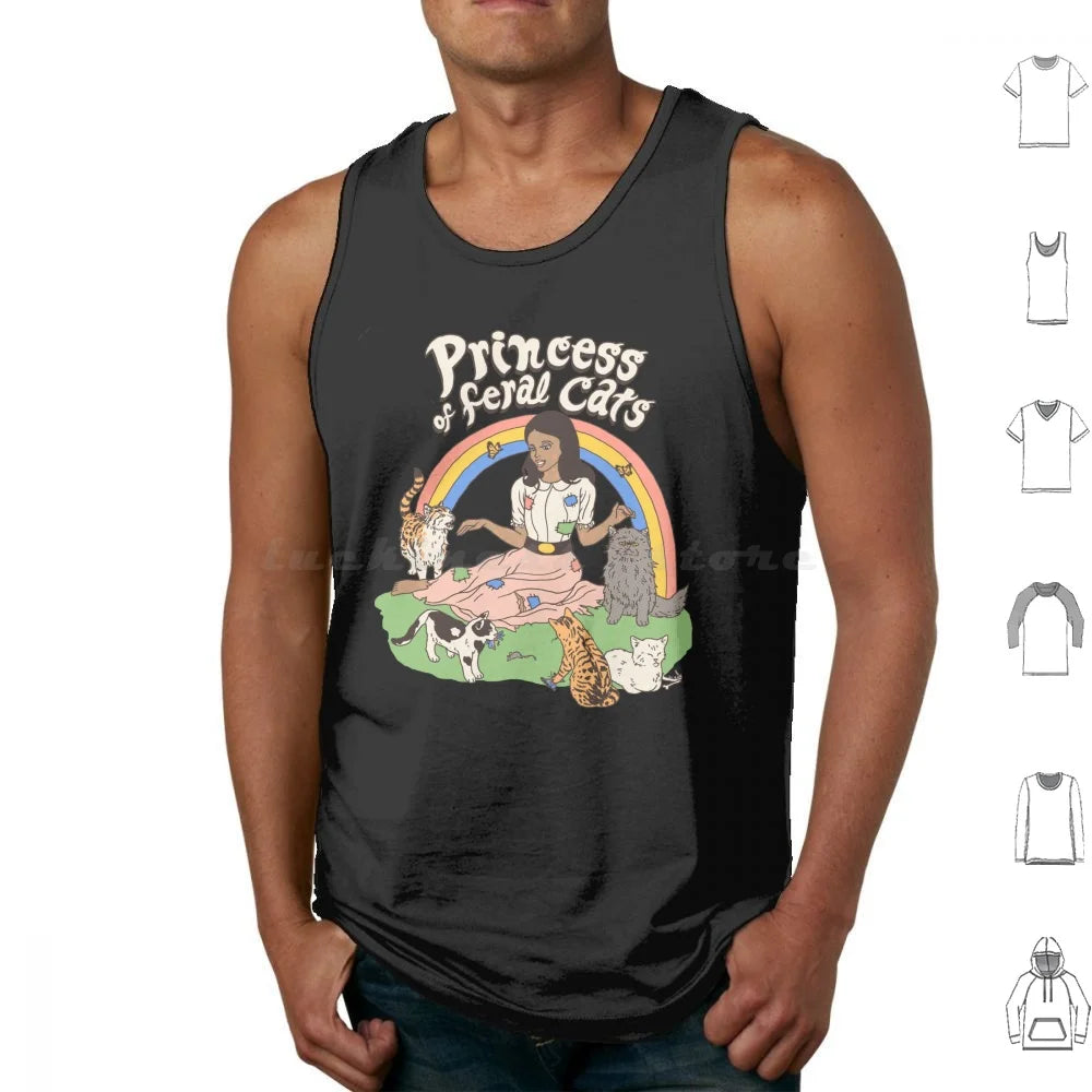 Princess Of Feral Cats 2 Tank Tops Vest Sleeveless Cat Cats Kitten Kittens Memes Princess Humor Funny Kitteh Ruler Royalty