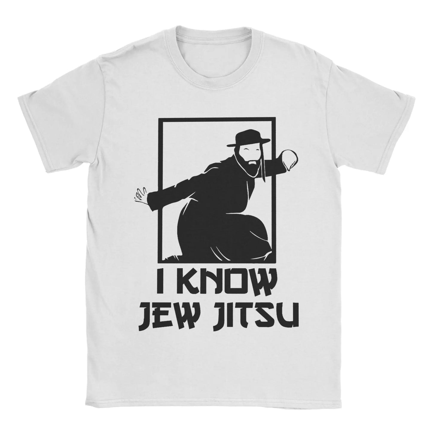 Jew-Jitsu Jewish Meme T-Shirts Men  Funny  Tee Shirt Round Collar Short Sleeve T Shirt  Clothes
