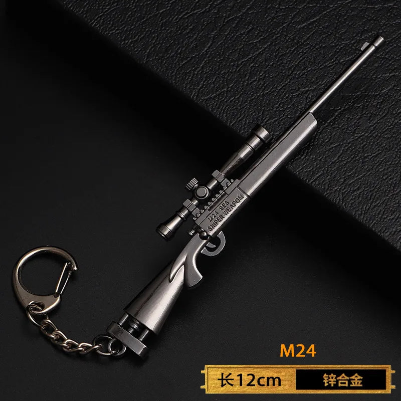 1pc Toy Gun Keychain, Alloy Toy Gun Model Pendant Car Key Chain Car Key Ring Gift For Men Boys