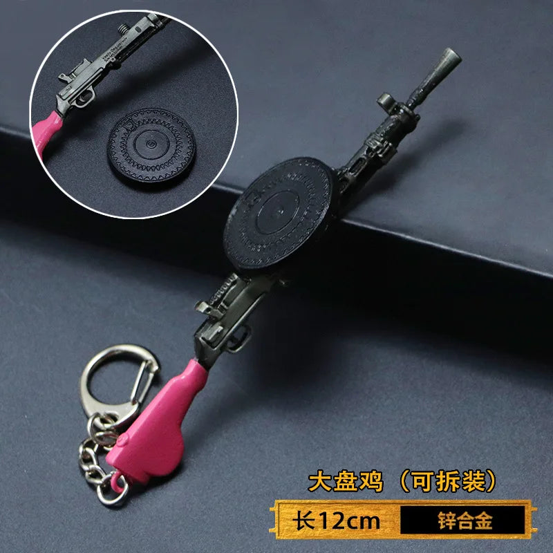 1pc Toy Gun Keychain, Alloy Toy Gun Model Pendant Car Key Chain Car Key Ring Gift For Men Boys