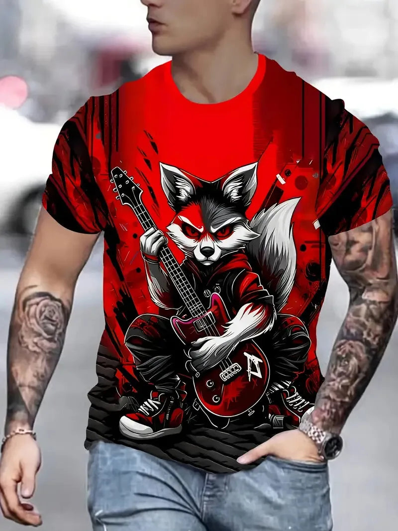 Funny Men's T Shirt Cartoon Duck Print Summer Casual Short Sleeve Pullover Fashion T-shirts Outdoor Male Overszied Clothing